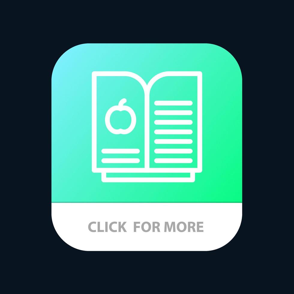 Book Apple Science Mobile App Button Android and IOS Line Version vector