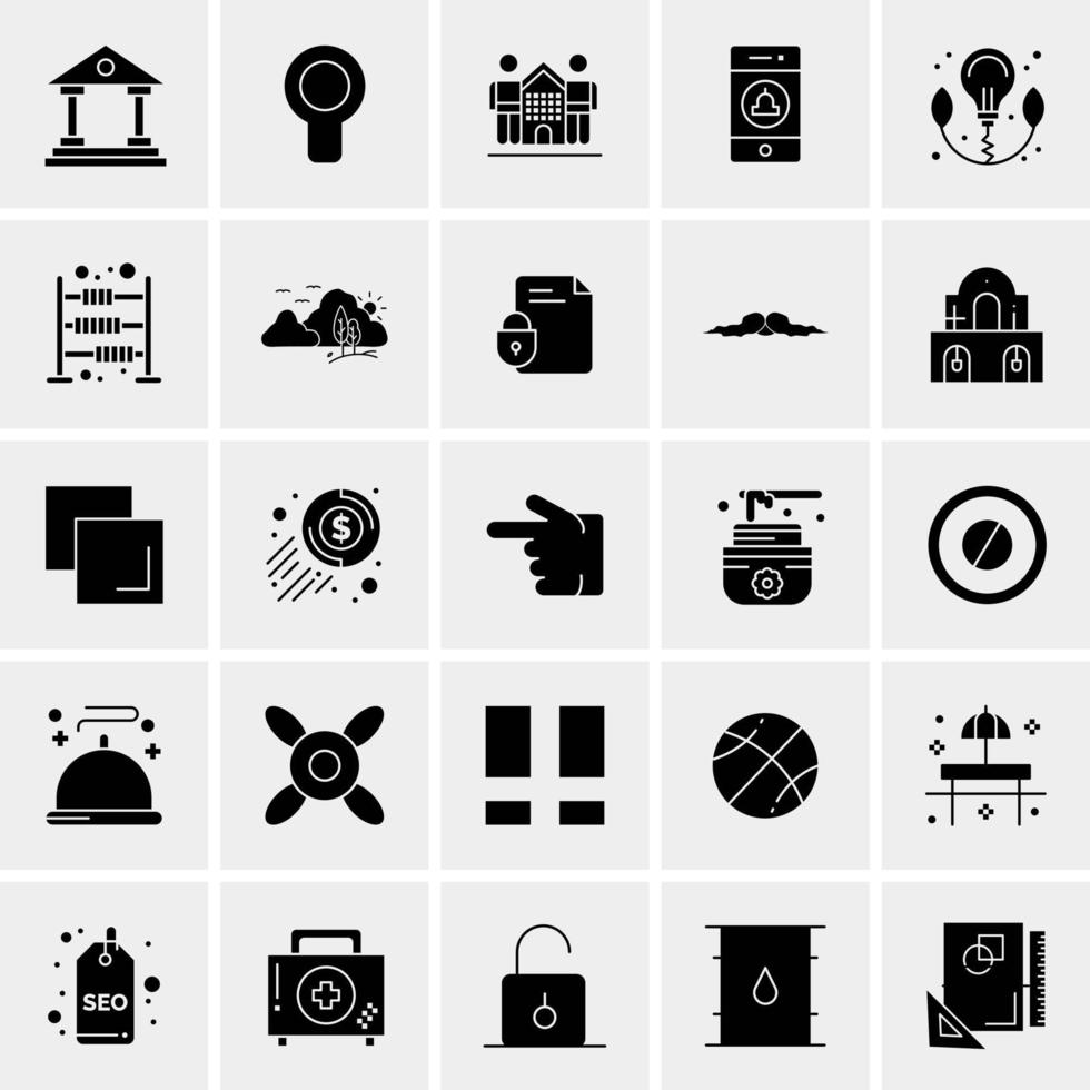 25 iconos de negocios universales vector ilustración de icono creativo para usar en proyectos relacionados con la web y dispositivos móviles