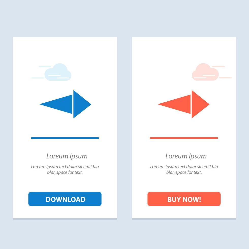 Arrow Right Next  Blue and Red Download and Buy Now web Widget Card Template vector