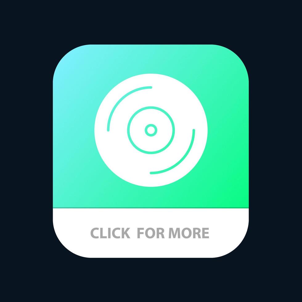 Cd Dvd Studio Mobile App Button Android and IOS Glyph Version vector