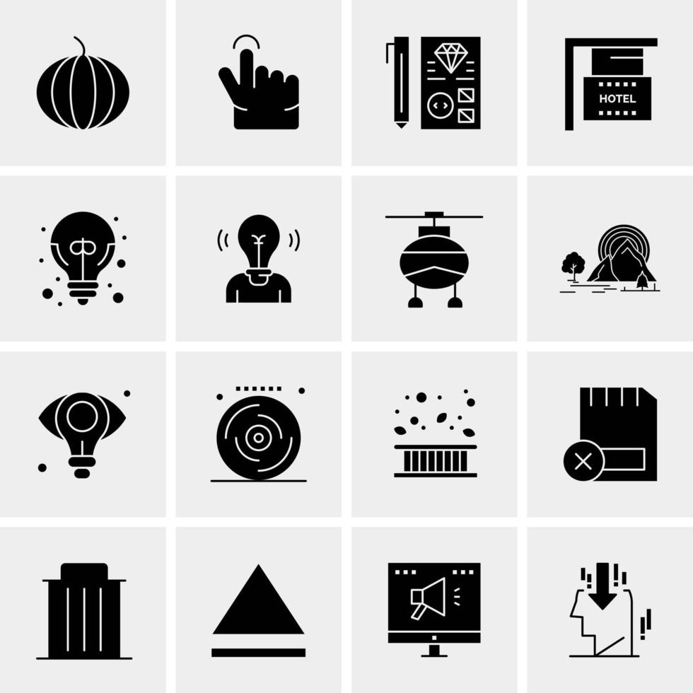 16 Universal Business Icons Vector Creative Icon Illustration to use in web and Mobile Related project