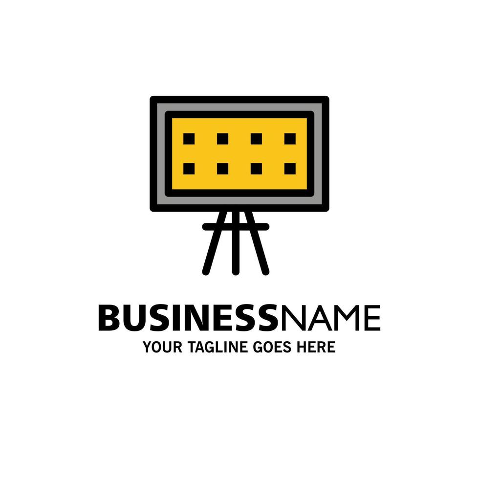 Alphabet Board Education Presentation Business Logo Template Flat Color vector