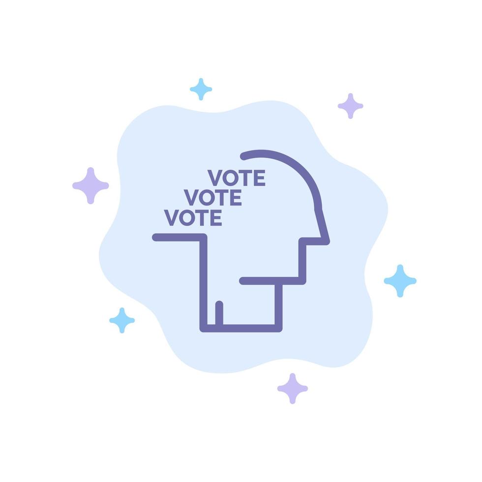 Ballot Election Poll Referendum Speech Blue Icon on Abstract Cloud Background vector