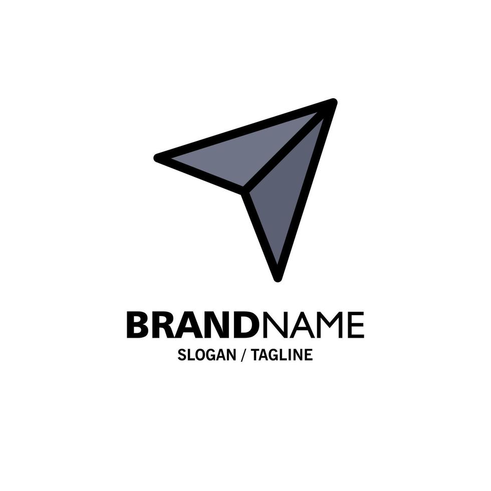 Arrow Pointer Up Next Business Logo Template Flat Color vector