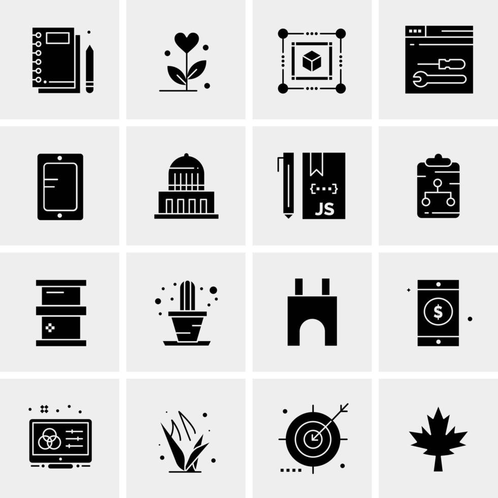 16 Universal Business Icons Vector Creative Icon Illustration to use in web and Mobile Related project