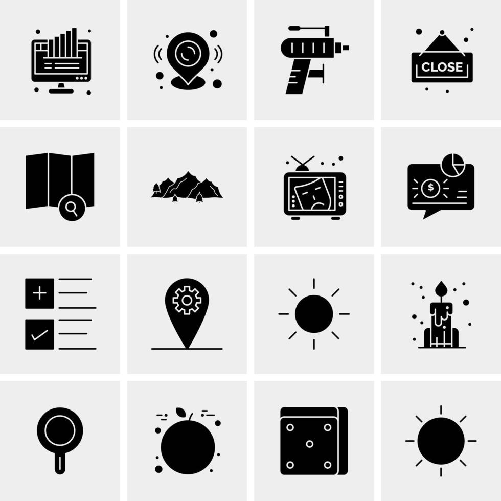 16 Universal Business Icons Vector Creative Icon Illustration to use in web and Mobile Related project