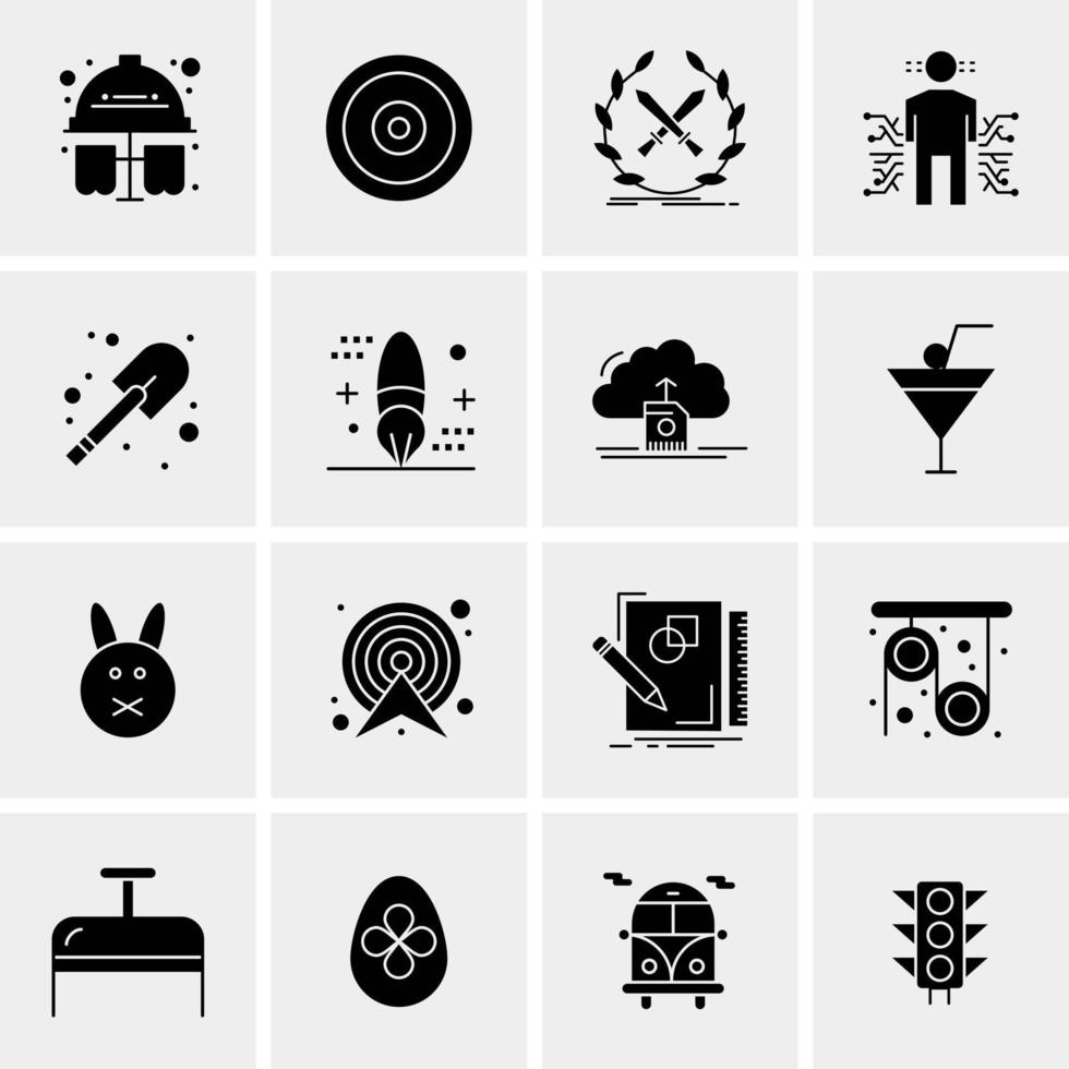 16 Universal Business Icons Vector Creative Icon Illustration to use in web and Mobile Related project