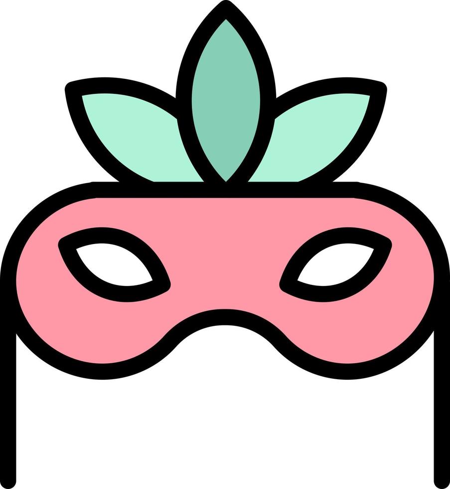 Costume Mask Masquerade  Flat Color Icon Vector icon banner Template