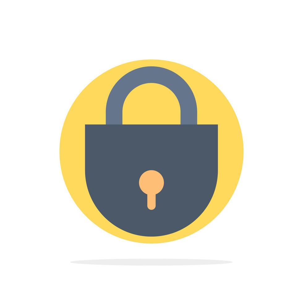 Internet Lock Locked Security Abstract Circle Background Flat color Icon vector