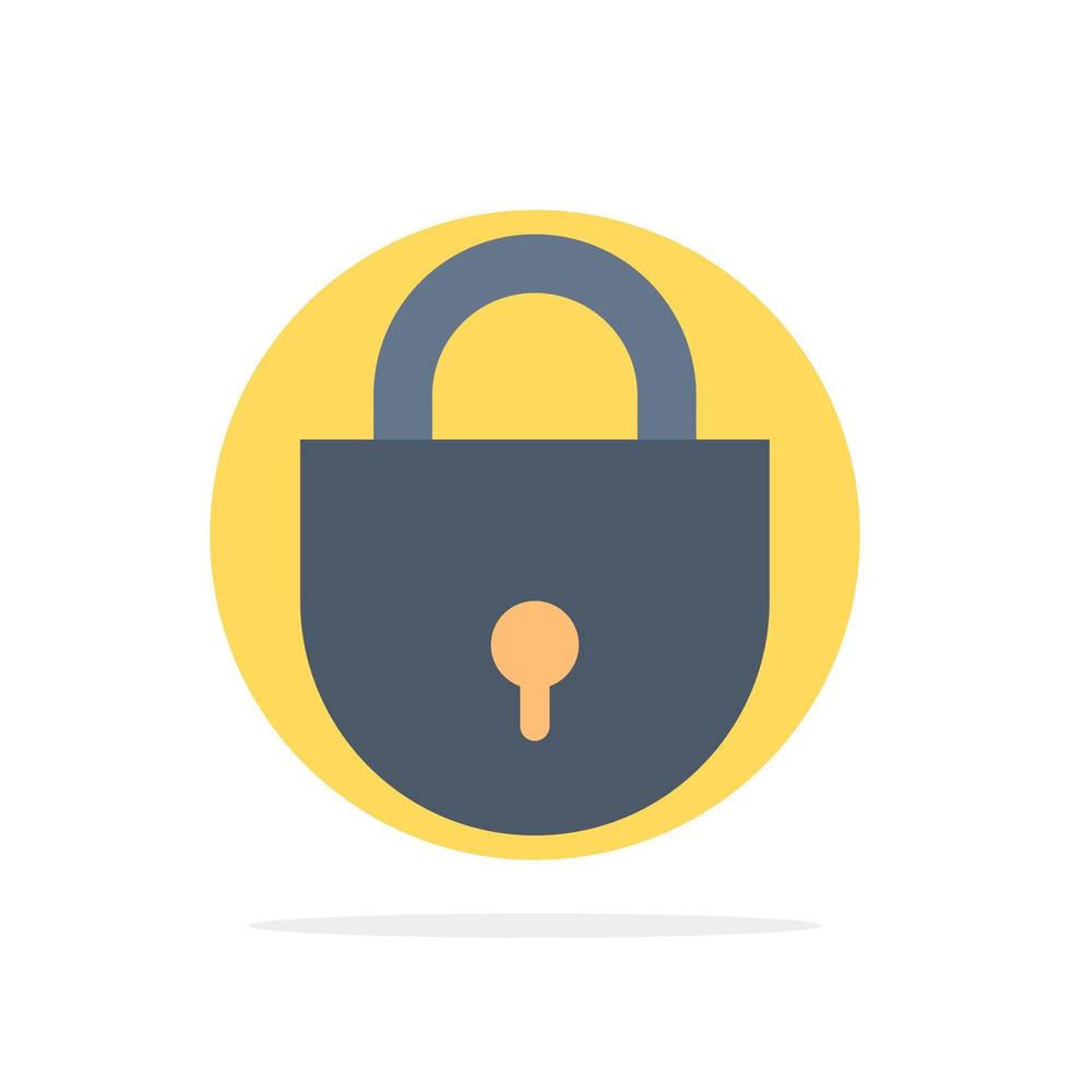 Internet Lock Locked Security Abstract Circle Background Flat color Icon vector