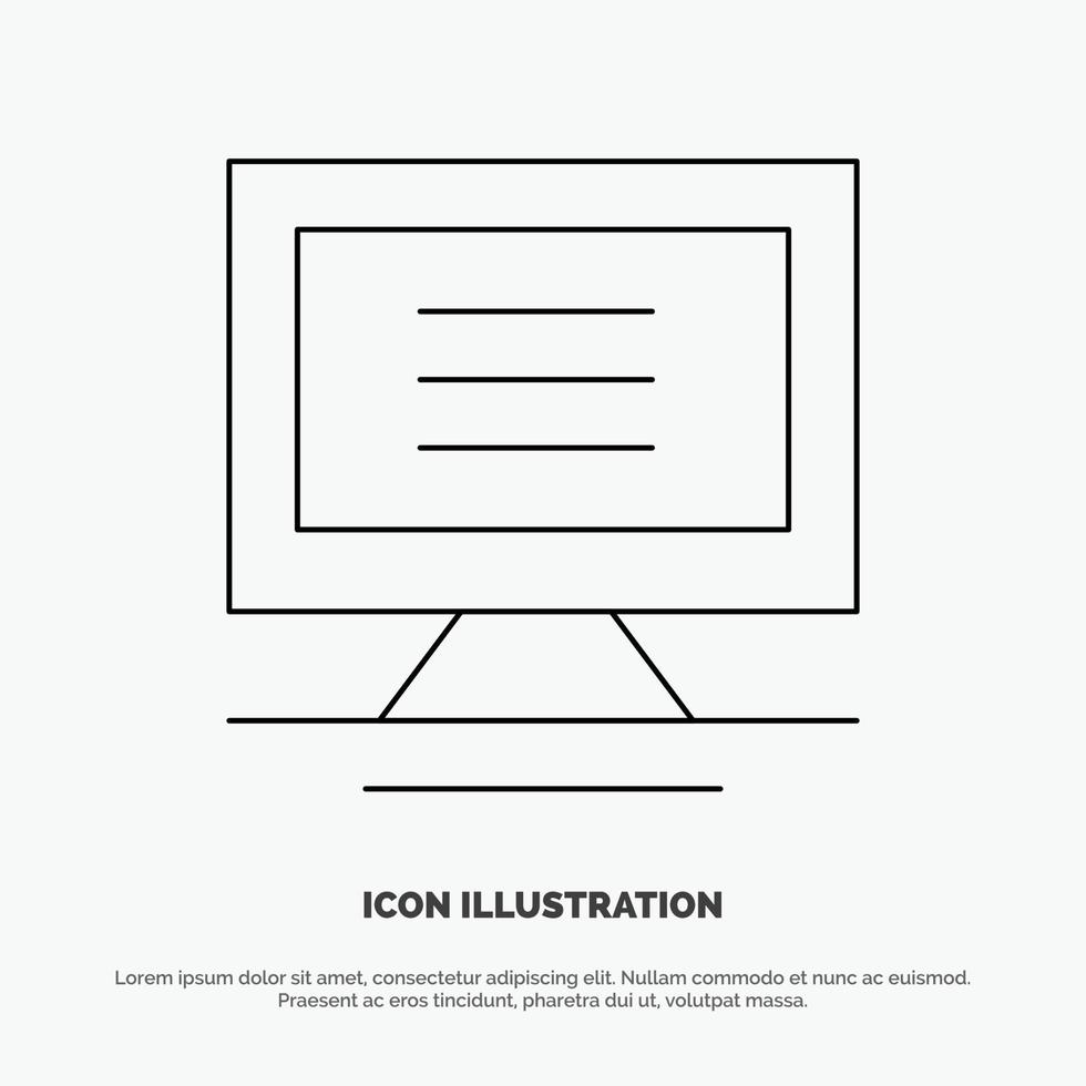 Monitor Computer Hardware Line Icon Vector