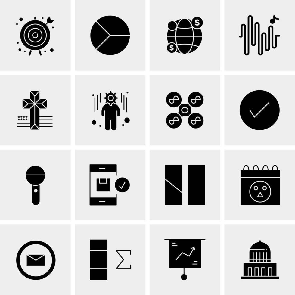 16 Universal Business Icons Vector Creative Icon Illustration to use in web and Mobile Related project