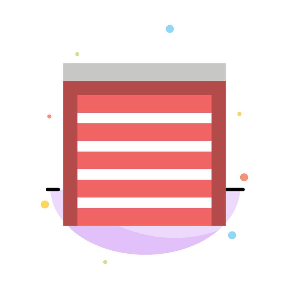 Door City Construction House Abstract Flat Color Icon Template vector