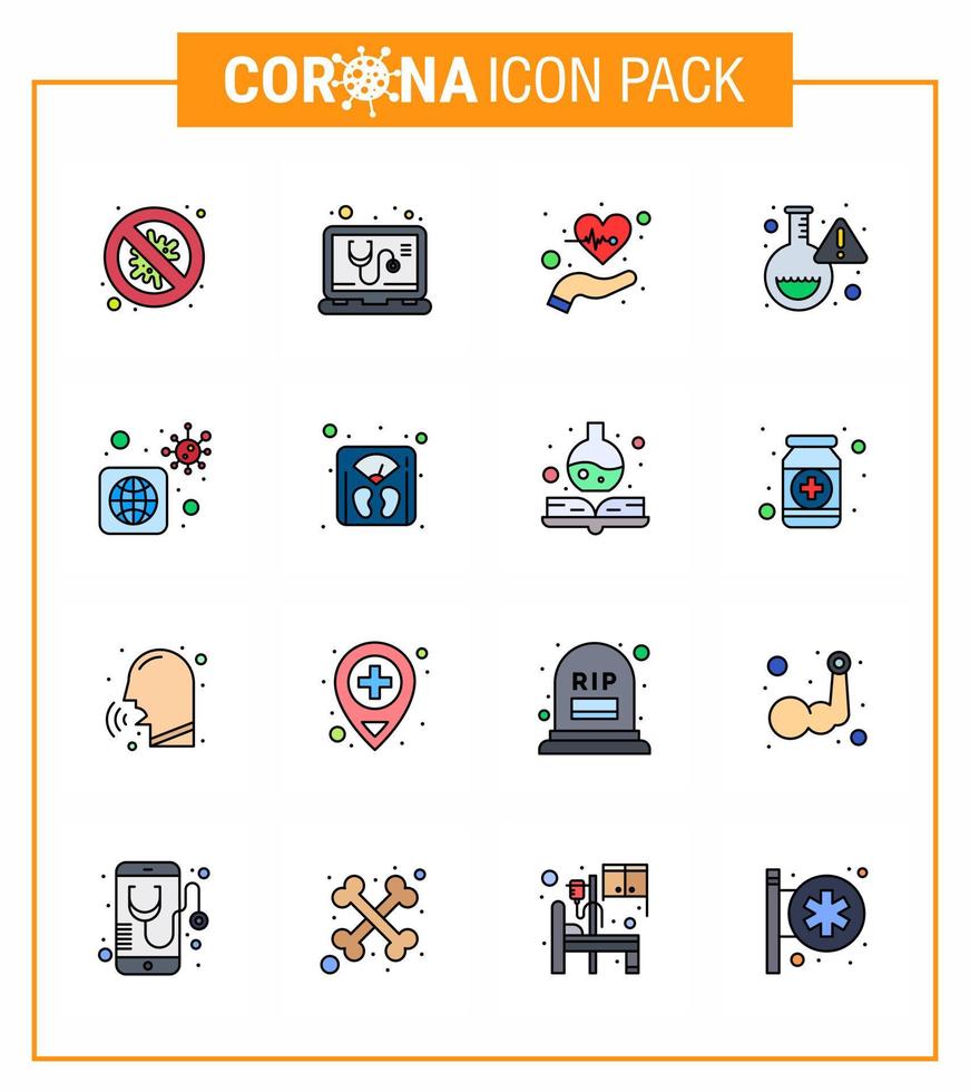 COVID19 corona virus contamination prevention Blue icon 25 pack such as virus lab service flask life viral coronavirus 2019nov disease Vector Design Elements