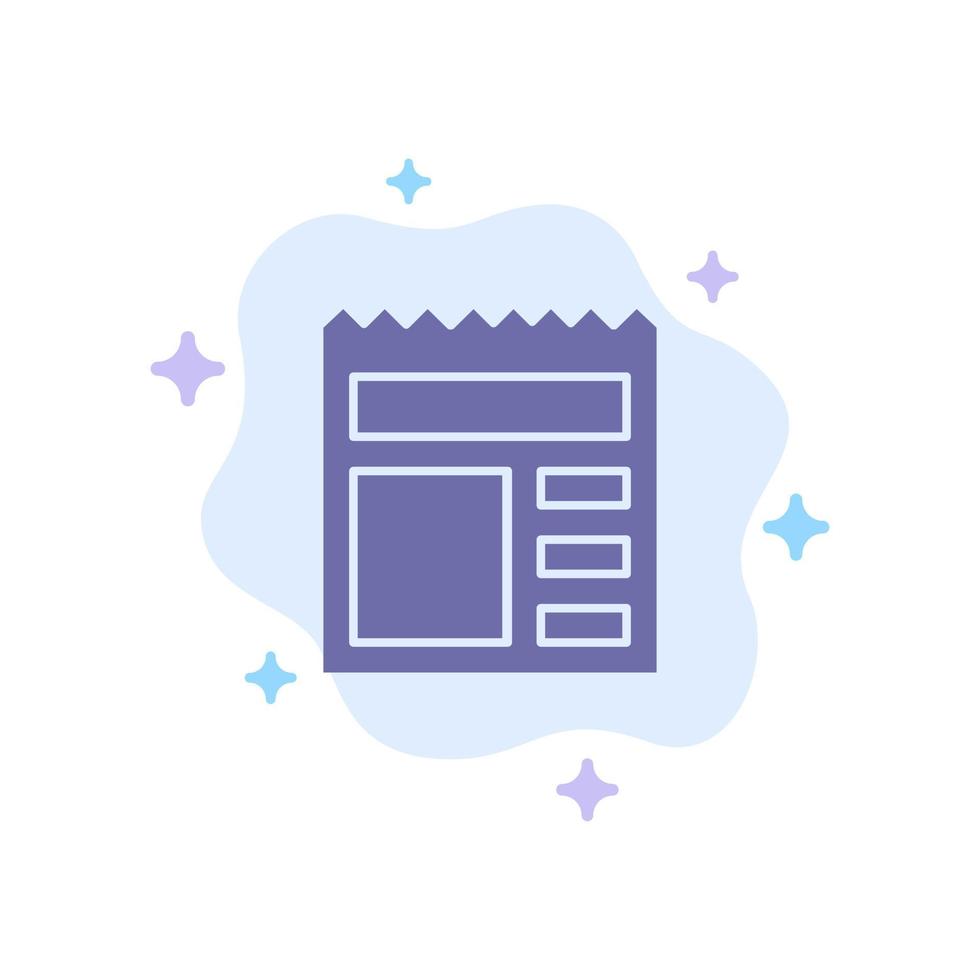 Document Basic Ui Bank Blue Icon on Abstract Cloud Background vector