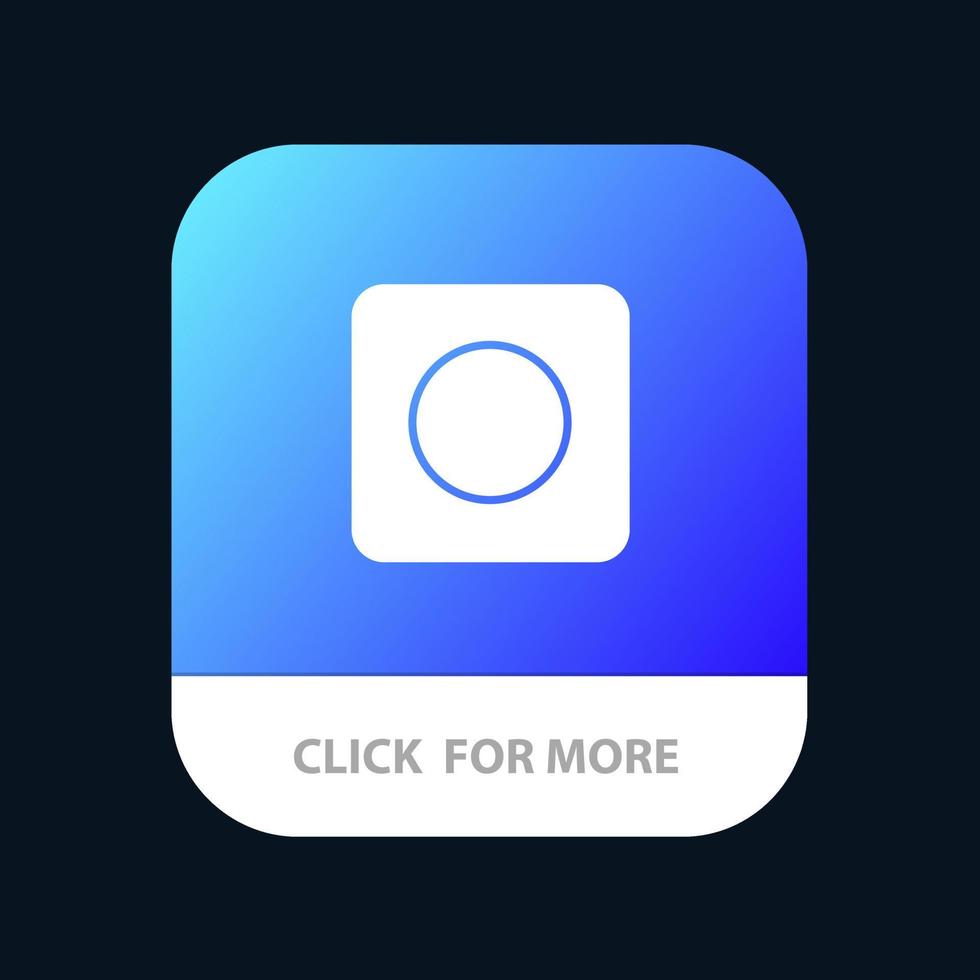 navegador de la aplicación maximizar el botón de la aplicación móvil versión de glifo de Android e iOS vector