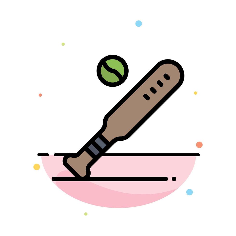 Ball Baseball Bat Sports Usa Abstract Flat Color Icon Template vector