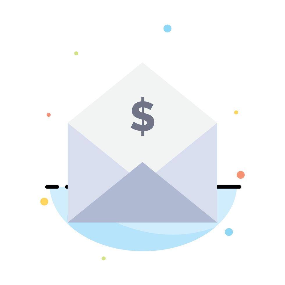 Dollar Mail Money MoneyOrder Abstract Flat Color Icon Template vector