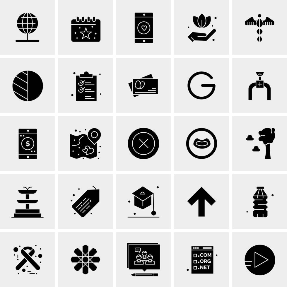 25 iconos de negocios universales vector ilustración de icono creativo para usar en proyectos relacionados con la web y dispositivos móviles