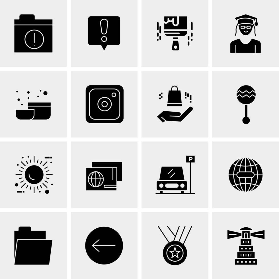 16 Universal Business Icons Vector Creative Icon Illustration to use in web and Mobile Related project