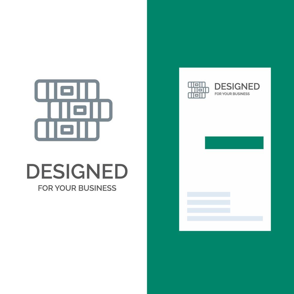 cuaderno de educación estacionario diseño de logotipo gris y plantilla de tarjeta de visita vector