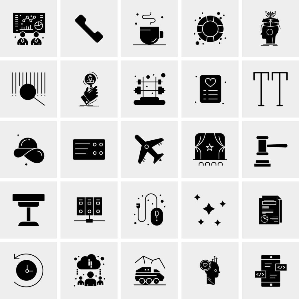 25 iconos de negocios universales vector ilustración de icono creativo para usar en proyectos relacionados con la web y dispositivos móviles