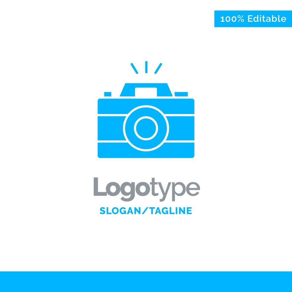 Camera Image Photo Picture Blue Business Logo Template vector