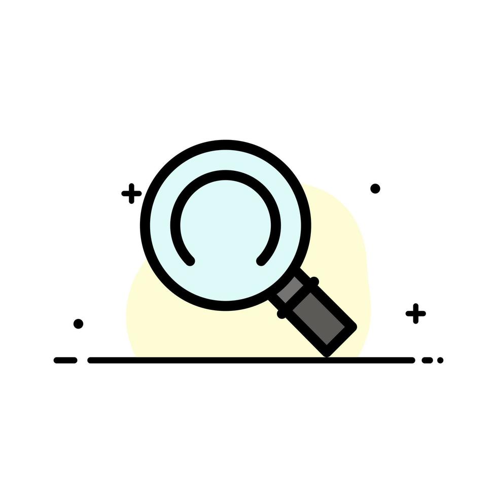 General Magnifier Search  Business Flat Line Filled Icon Vector Banner Template
