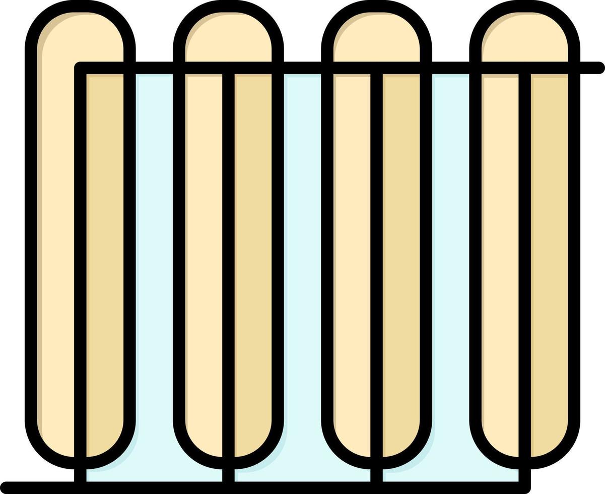 calentador de batería radiador caliente calefacción color plano icono vector icono banner plantilla