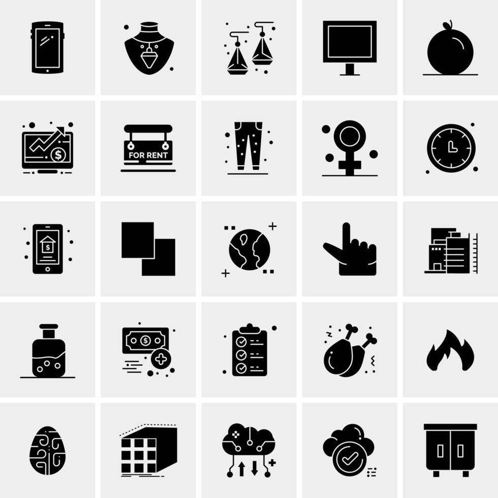 25 iconos de negocios universales vector ilustración de icono creativo para usar en proyectos relacionados con la web y dispositivos móviles