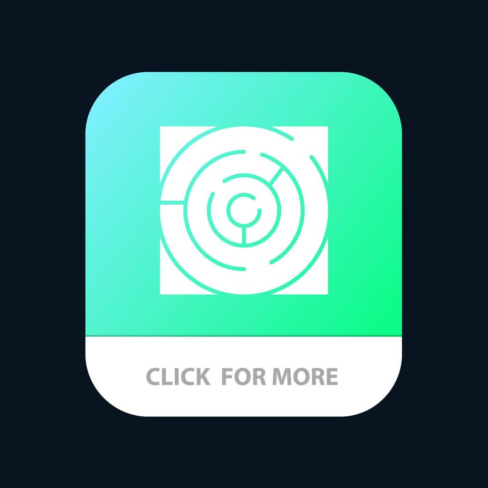 Maze Map Labyrinth Strategy Pattern Mobile App Icon Design vector