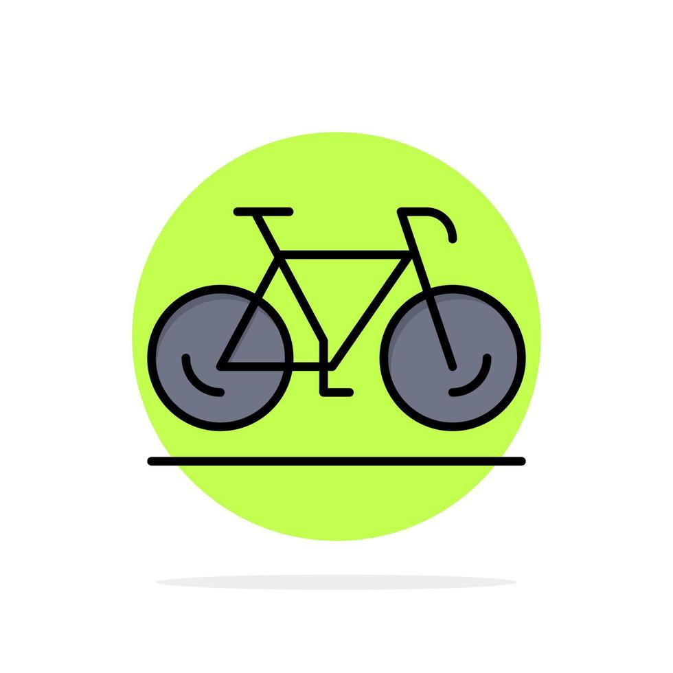 bicicleta movimiento caminar deporte círculo abstracto fondo color plano icono vector