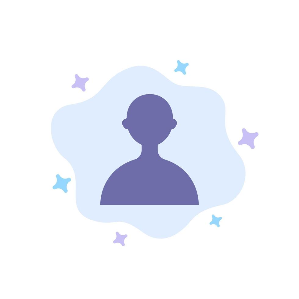 avatar usuario icono azul básico sobre fondo de nube abstracta vector