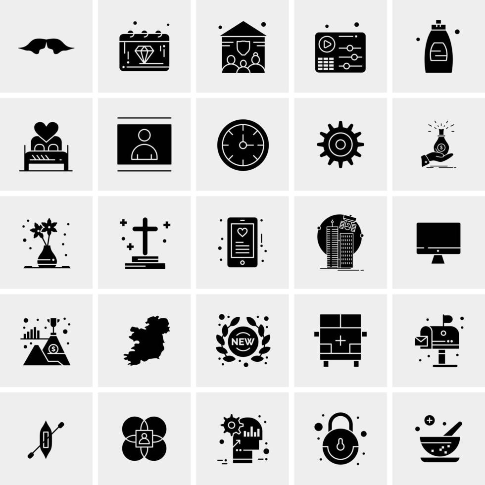 25 iconos de negocios universales vector ilustración de icono creativo para usar en proyectos relacionados con la web y dispositivos móviles