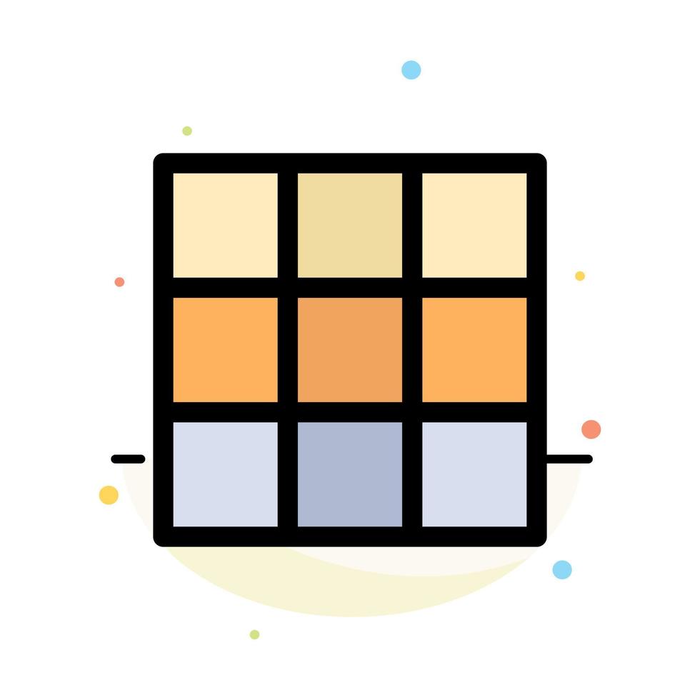 plantilla de icono de color plano abstracto básico de interfaz de usuario de menú vector