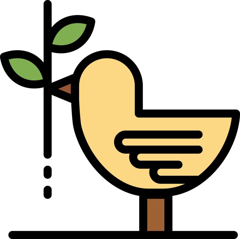 Agreement Dove Friendship Harmony Pacifism  Flat Color Icon Vector icon banner Template