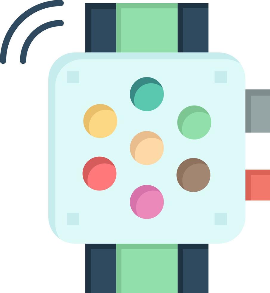 Watch Hand Watch Timer Education  Flat Color Icon Vector icon banner Template
