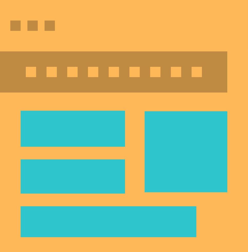 Website Browser Business Corporate Page Web Webpage  Flat Color Icon Vector icon banner Template