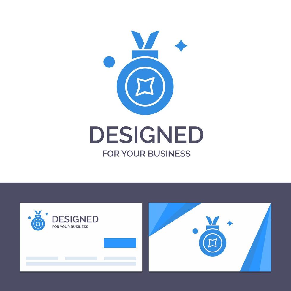 Creative Business Card and Logo template Award Award Badge Award Ribbon Badge Vector Illustration