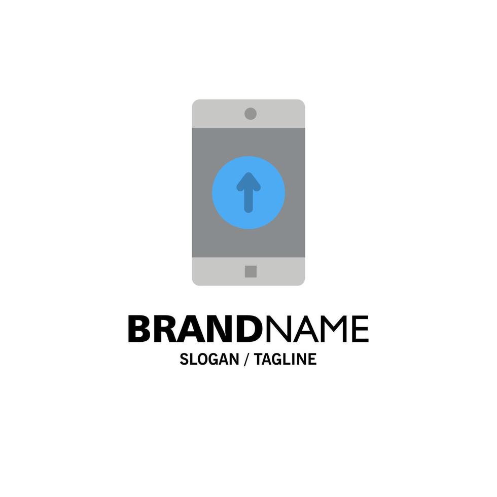 aplicación móvil aplicación móvil smartphone enviado empresa logotipo plantilla color plano vector