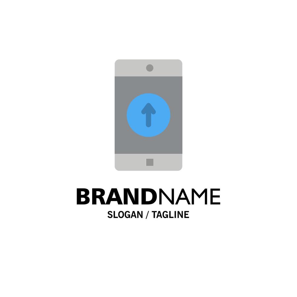 Application Mobile Mobile Application Smartphone Sent Business Logo Template Flat Color vector