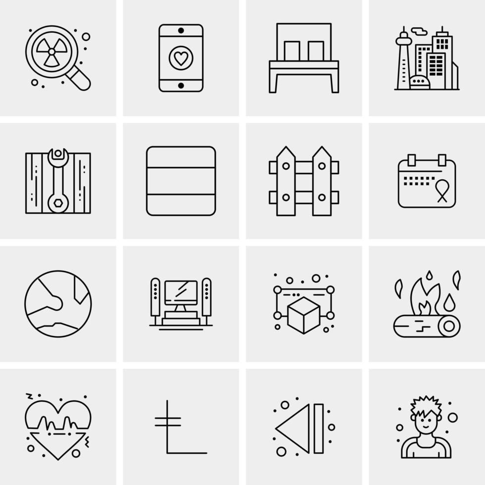 16 Universal Business Icons Vector Creative Icon Illustration to use in web and Mobile Related project