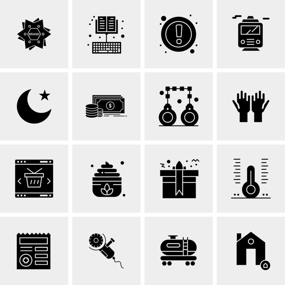 16 Universal Business Icons Vector Creative Icon Illustration to use in web and Mobile Related project