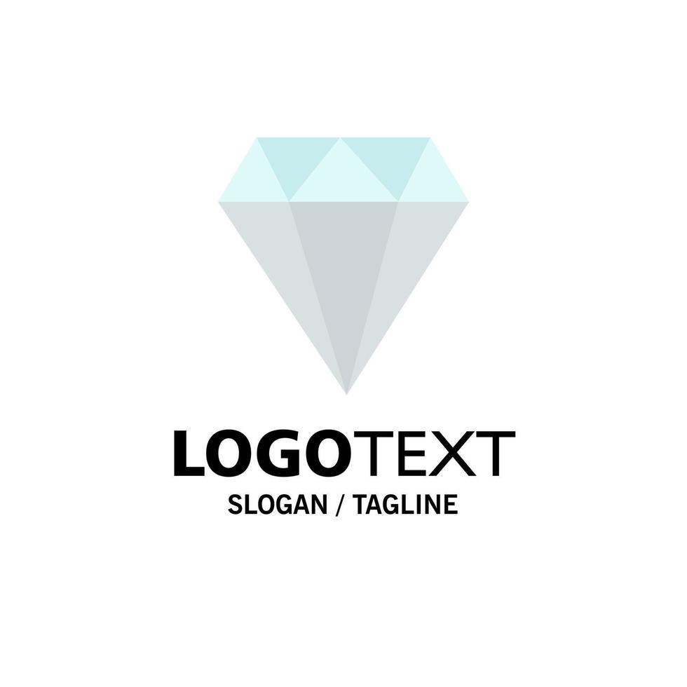 Diamond Jewel Jewelry Gam Business Logo Template Flat Color vector