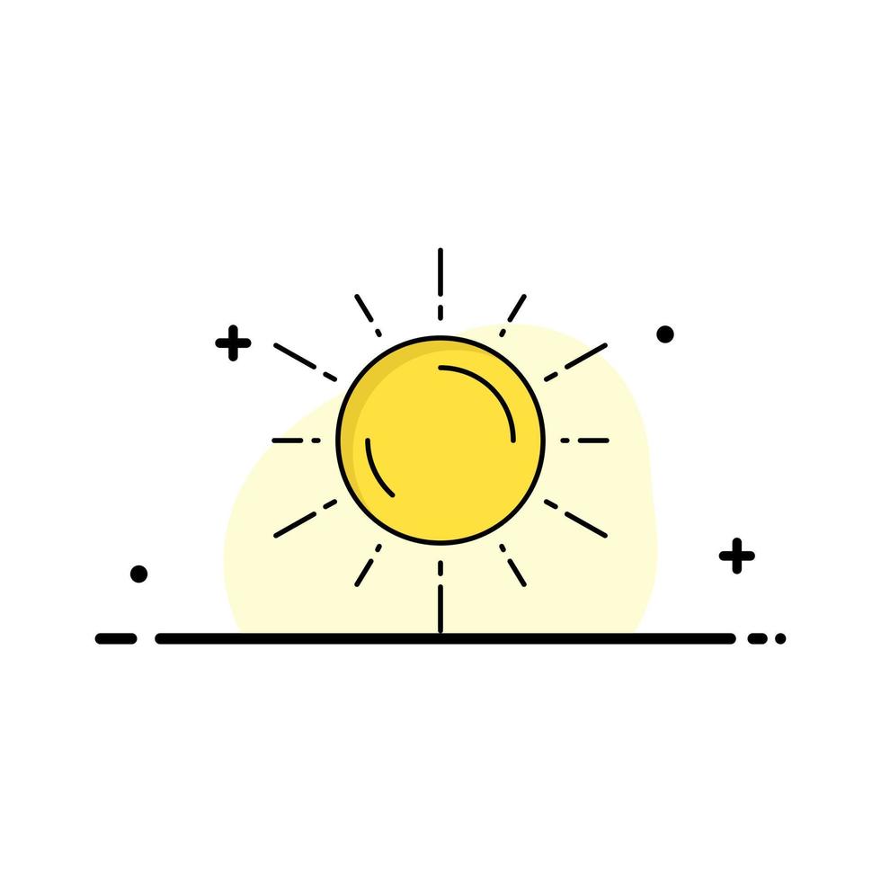 sun space planet astronomy weather Flat Color Icon Vector