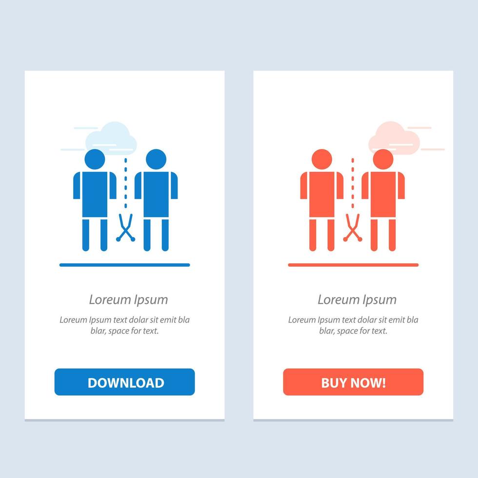 Family Knowledge Mind People Shared  Blue and Red Download and Buy Now web Widget Card Template vector