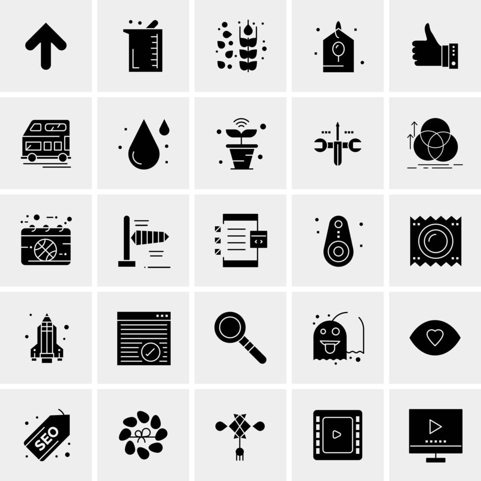 25 iconos de negocios universales vector ilustración de icono creativo para usar en proyectos relacionados con la web y dispositivos móviles