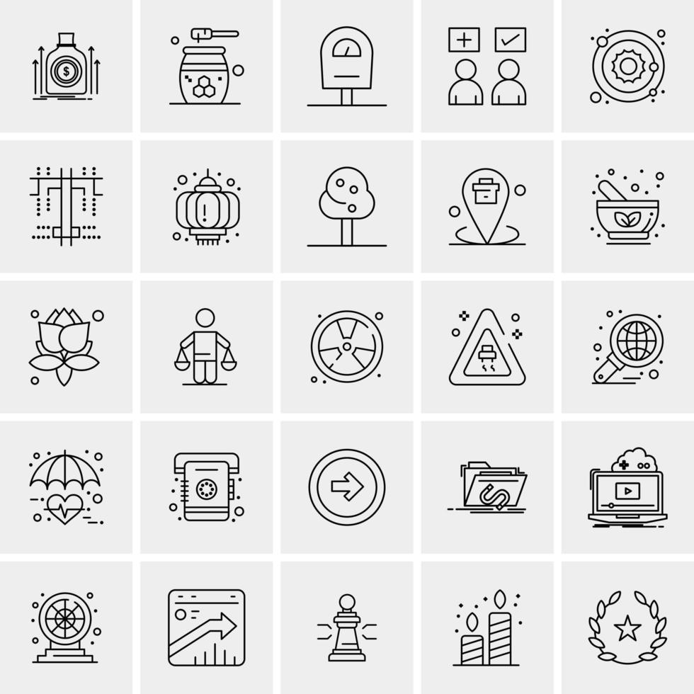 25 Universal Business Icons Vector Creative Icon Illustration to use in web and Mobile Related project