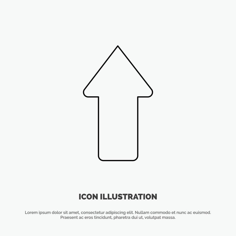 Arrow Arrows Up Upload Line Icon Vector