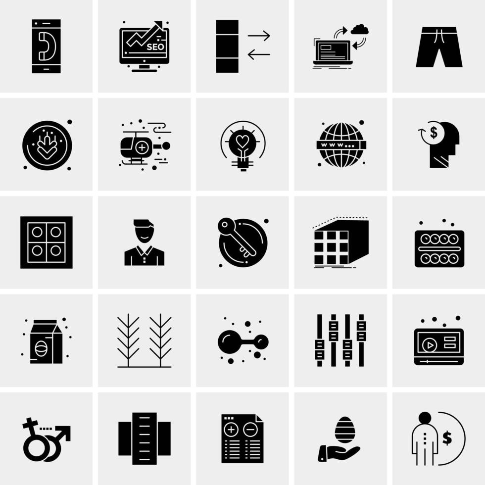 25 Universal Business Icons Vector Creative Icon Illustration to use in web and Mobile Related project
